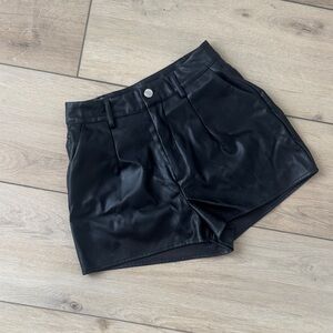 Like brand new! Charlotte Russe Black High Waist Faux Leather Shorts